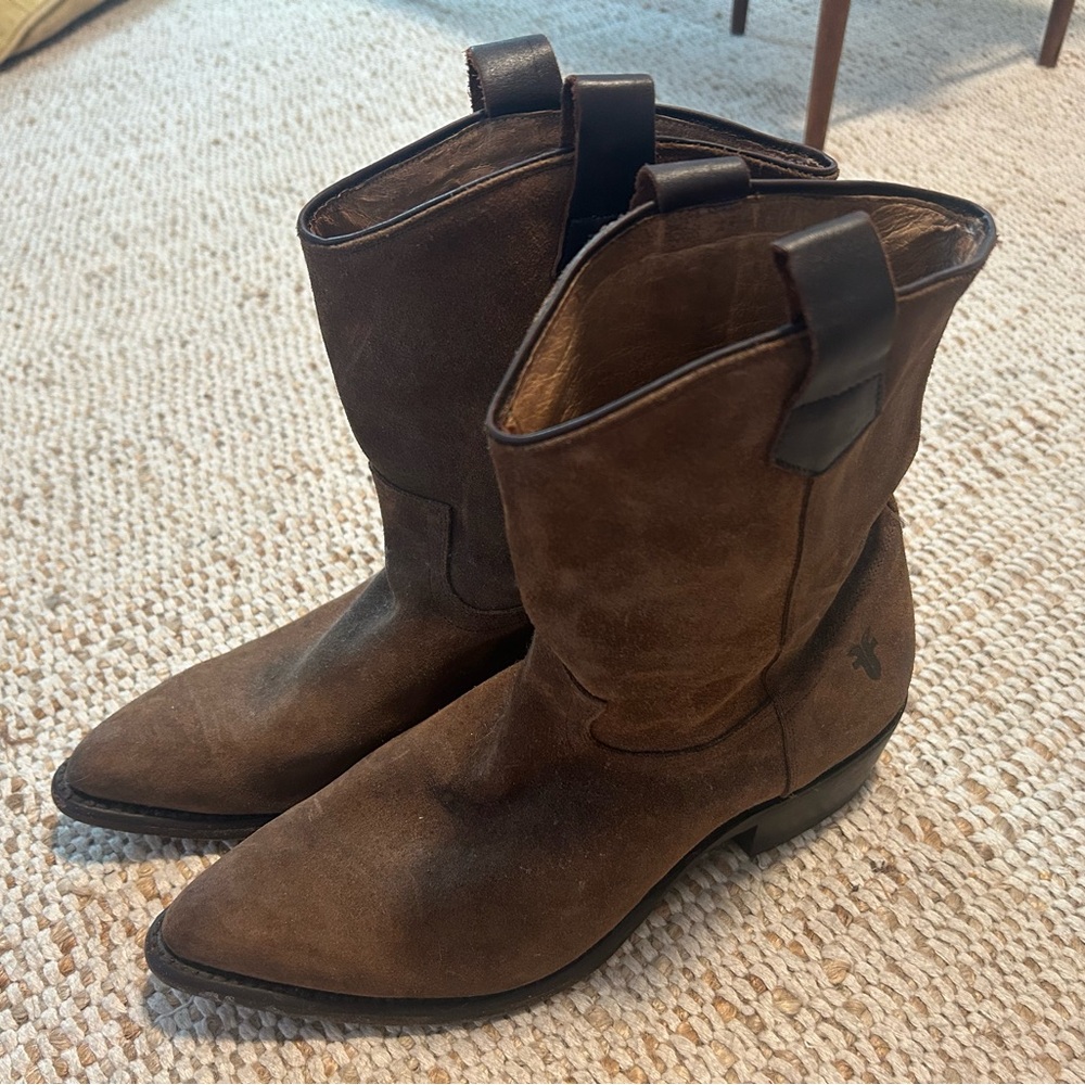 Frye Brown Suede Billy Boots